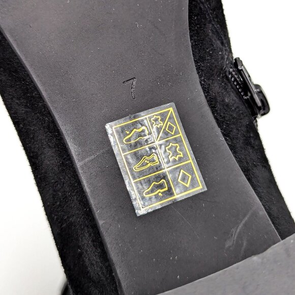 Jeffrey Campbell Women Katlyn Black Suede Leather Retro Vintage 90s Boots size 7 - Picture 8 of 12